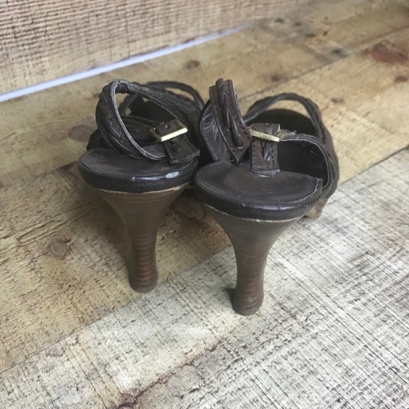 Angels 4 Ever slingback heels size 7.5 M brown - Picture 5 of 5